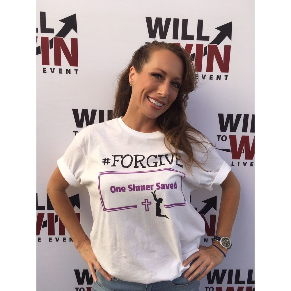 #FORGIVE One Sinner Saved - White Spiritual tshirt